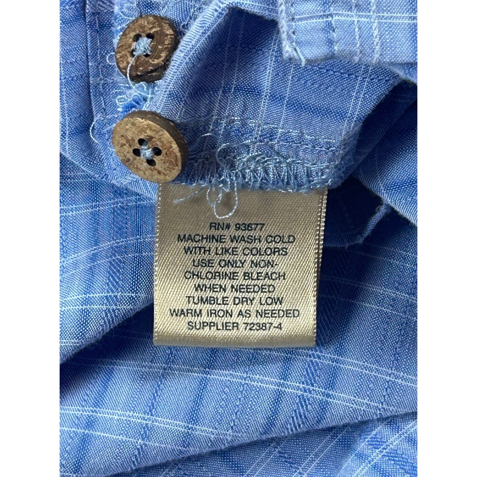 Island Shores Mens XL Blue Plaid Short Sleeve Button Down Camp Shirt Rayon Blend