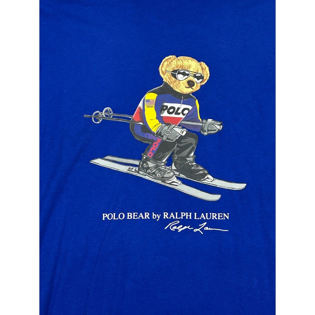 Polo Ralph Lauren Polo Bear Ski Long Sleeve T Shirt Blue Men XL Classic Fit