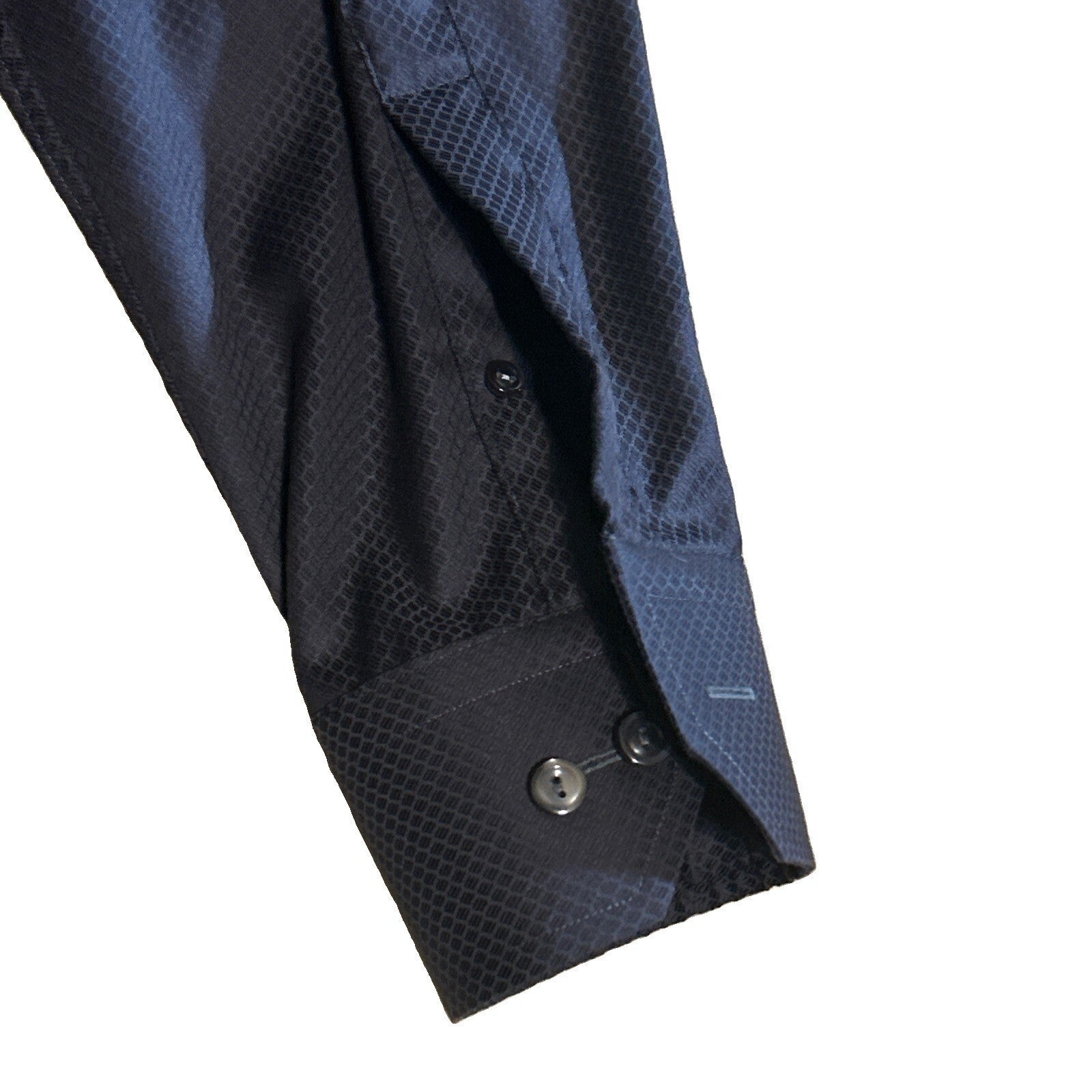 Eton Mens XL Contemporary Dress Shirt Black Long Sleeve Cotton