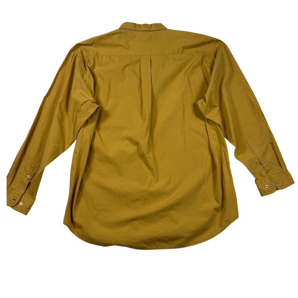 Alexander Julian Colours Mens XL Mustard Yellow Chapel Hill Poplin Button Down