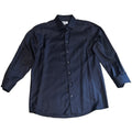 Eton Mens XL Contemporary Dress Shirt Black Long Sleeve Cotton