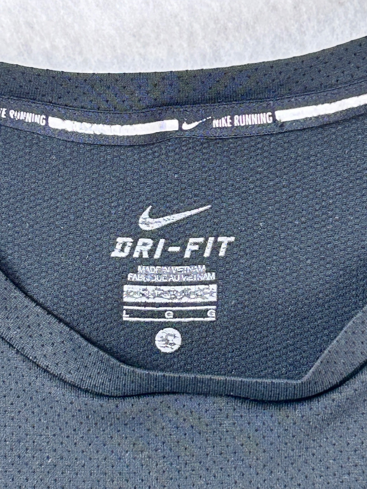 Nike Dri-FIT Long Sleeve Running Shirt Black Size Large