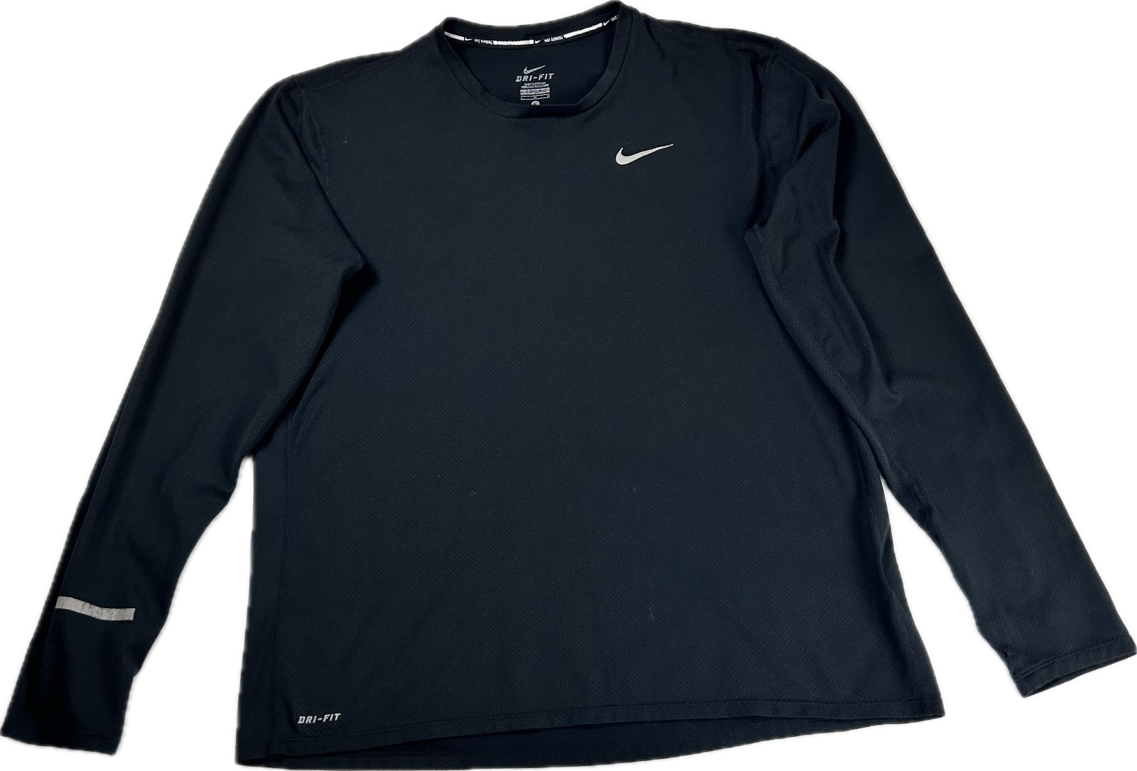 Nike Dri-FIT Men’s Long Sleeve Running Shirt Black Size Large