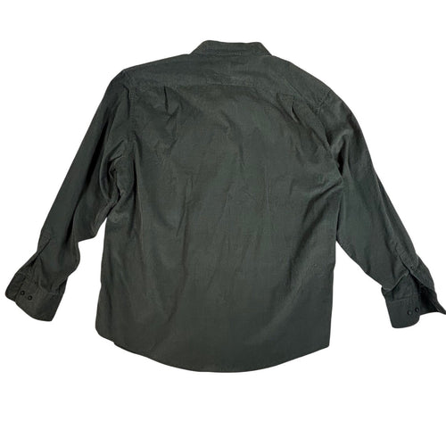 Charles Tyrwhitt Mens XXXL Corduroy Shirt Dark Green Classic Fit Button Down